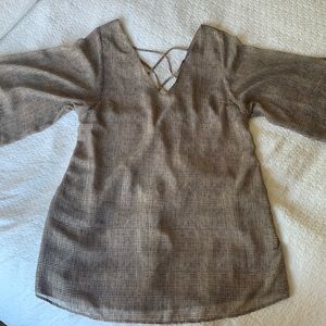 Forever 21 tan, black and gold dress size large